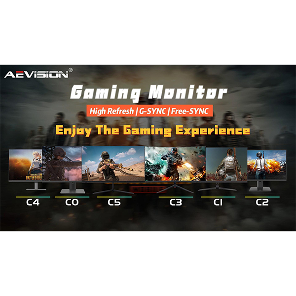 شاشات الألعاب من AEVISION متوفرة الآن في السوق