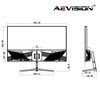 Monitor PC de 24 inchi subțire și simplu pentru birou și CCTV